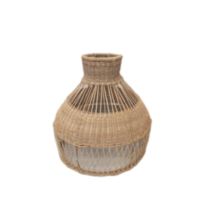 Handwoven natural rattan pendant lampshade natural tone