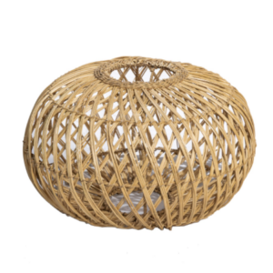 Natural rattan pendant lampshade pumpkin shape